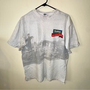Vintage OshKosh B'gosh Overalls Gray All Over Graphic T-Shirt